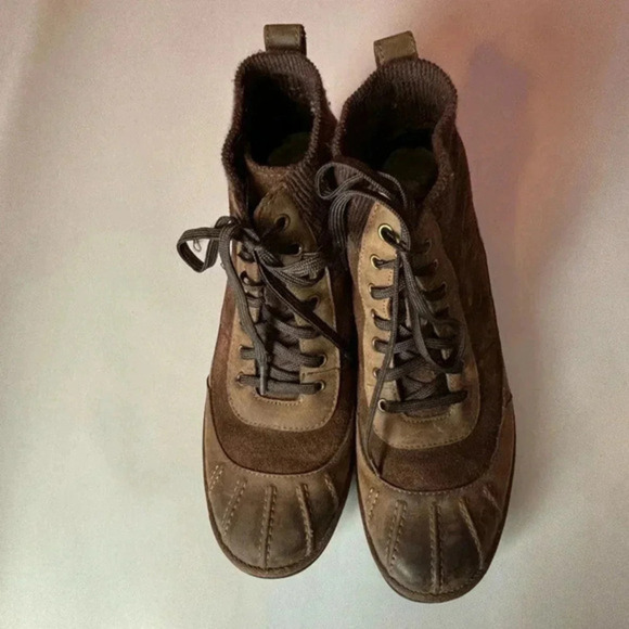 UGG Cayli Coconut Shell Rain Boot Lace up Duck Bootie Women's US Size 7 Winter - Picture 2 of 12